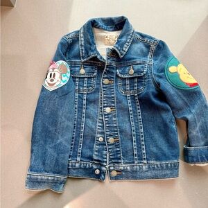 Ralph Lauren Blue Denim Kids Jacket with Colorful Character Elbow Patches